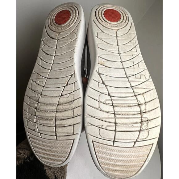 FitFlop Women 7.5 Rally Knit Trainer Sneakers Metallic‎ Gray Shimmer Activewear - Picture 3 of 16